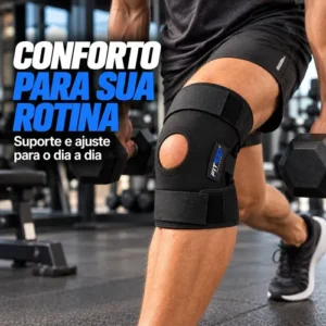 Joelheira Fit100 Neoprene Ajustável Orifício Patelar